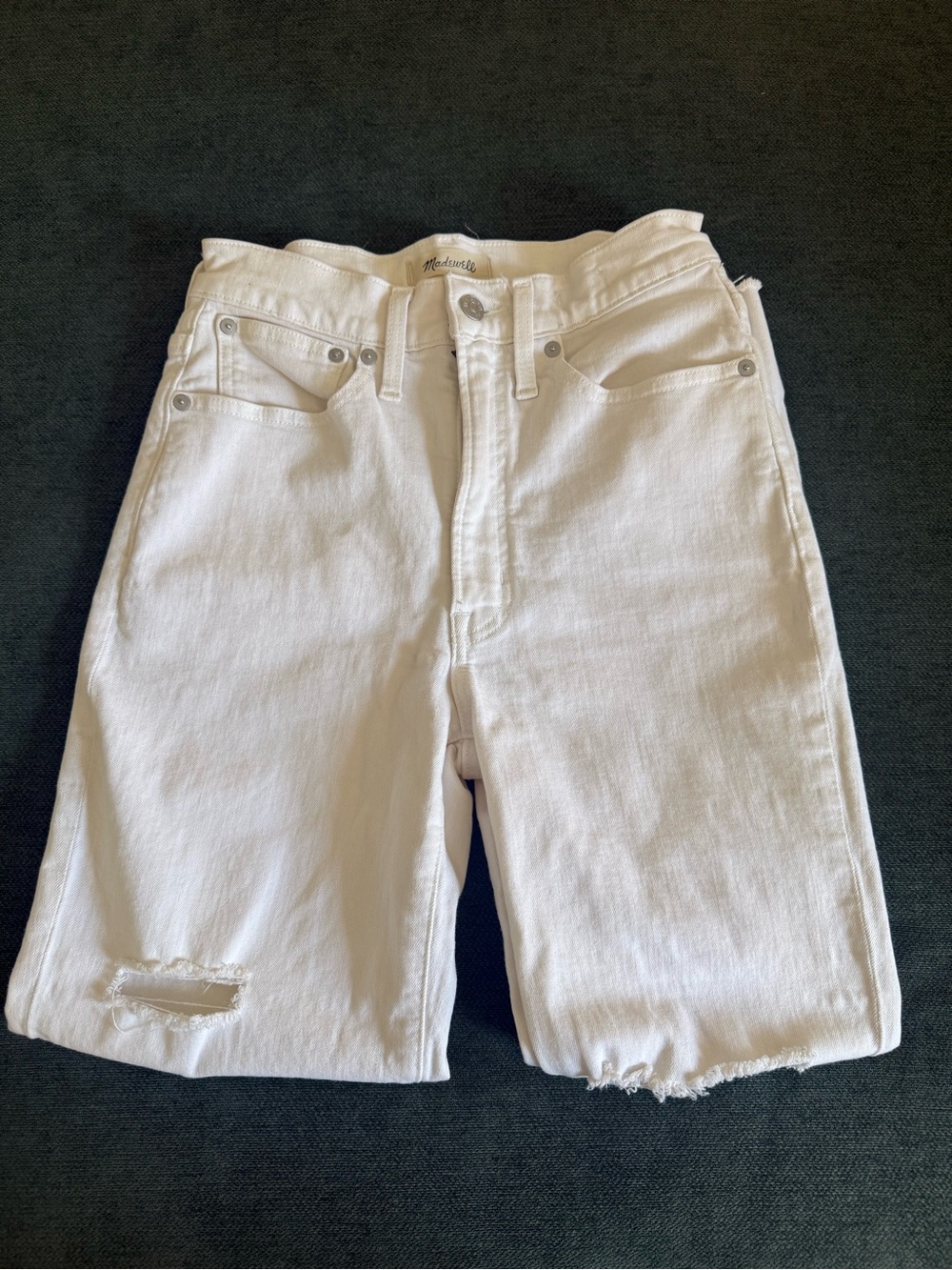 Madewell White Straight-Leg Jeans